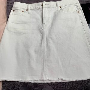 White denim skirt